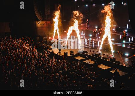 Zurich, Switzerland. 22nd Apr, 2023. The German electronicore band Electric Callboy performs a live concert at The Hall in Zürich. (Photo Credit: Gonzales Photo/Alamy Live News Stock Photo