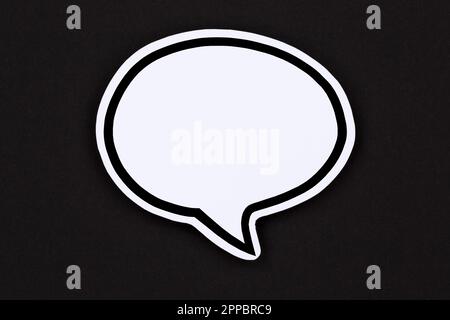 Stuttgart, Germany - March 30, 2023: Speech Bubble With Text Free Space Copyspace Communication Concept Talk In Stuttgart, Germany. Stock Photo