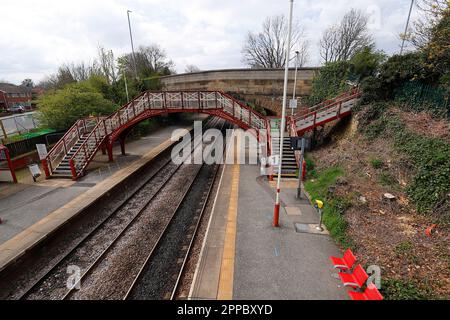 Garforth Bridge A listed victorian bridge at Garforth Railway Station in Leeds which is ...