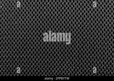 Texture of mesh nylon fabric in black color. Carbon fabric Stock Photo