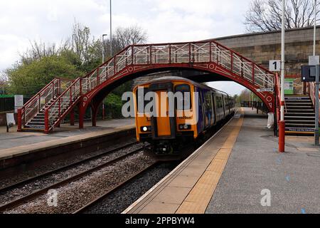 Garforth Bridge A listed victorian bridge at Garforth Railway Station in Leeds which is ...