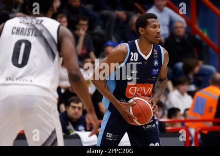 Naples, Italy. 23rd Apr, 2023. PalaBarbuto, Naples, Italy, April 23, 2023, Wimbush of Gevi Napoli during GeVi Napoli Basket vs Bertram Yachts Derthona Tortona - Italian Basketball Serie A Championship Credit: Live Media Publishing Group/Alamy Live News Stock Photo