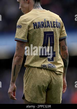 Barcelona's Maria Pilar Leon during the UEFA Women's Champions League semi-final first leg match at Stamford Bridge, London. Picture date: Saturday April 22, 2023. Stock Photo