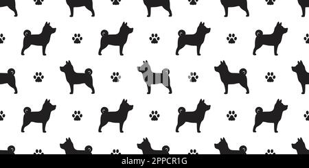 Dog Seamless pattern vector dog paw isolated wallpaper background Stock Vector