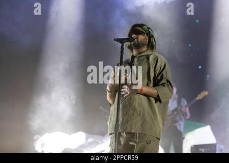 Indio, USA. 22nd Apr, 2023. Jai Paul during the Coachella Music Festival at Empire Polo Club on April 22, 2023, in Indio, California (Photo by Daniel DeSlover/Sipa USA) Credit: Sipa USA/Alamy Live News Stock Photo