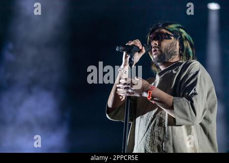 Indio, USA. 22nd Apr, 2023. Jai Paul during the Coachella Music Festival at Empire Polo Club on April 22, 2023, in Indio, California (Photo by Daniel DeSlover/Sipa USA) Credit: Sipa USA/Alamy Live News Stock Photo