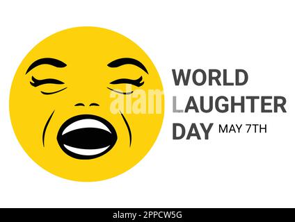 World Laughter Day Vector Illustration. Suitable for greeting card, poster and banner. Stock Vector
