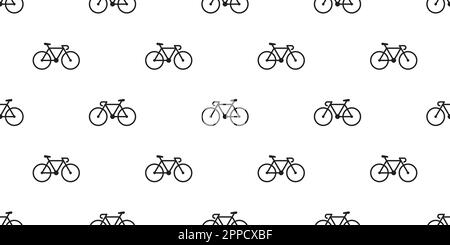 bicycle Seamless Pattern vector cycling isolated wallpaper vintage background Stock Vector