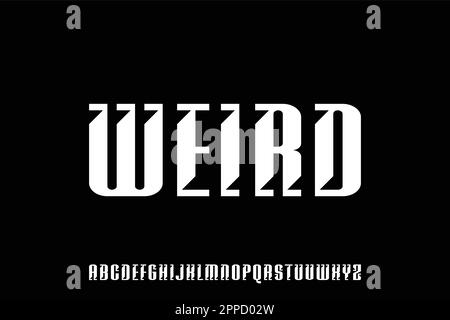 Unique bold grotesque display font vector Stock Vector