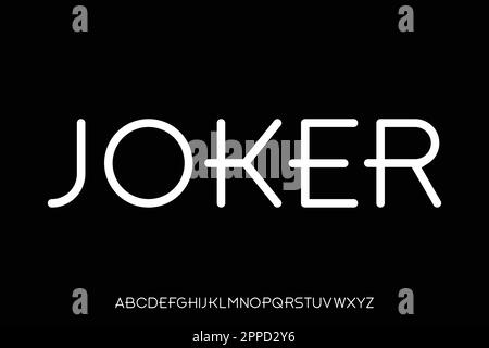 Modern creative linear sans serif display font vector Stock Vector