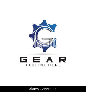 Letter G Gear Logo Design Template Stock Vector Image & Art - Alamy