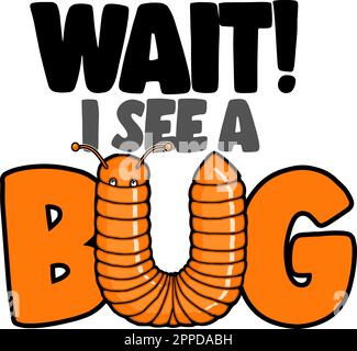 funny bug design for bug catcher Stock Vector