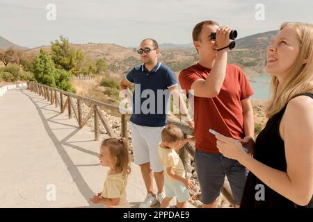Happy family enjoying vacation together Stock Photo