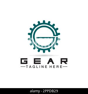 Letter G Gear Engineer Logo Design Template Stock Vector