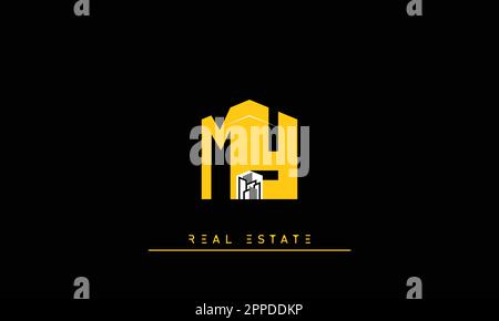 Real Estate letters Modern Creative logo MY , YM Stock Vector