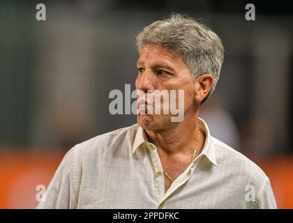 Belo Horizonte, Brazil. 23rd Apr, 2023. Coach Renato Gaucho do Gremio, during the match between Cruzeiro and Gremio, for the 2nd round of the 2023 Brazilian Championship, at Arena Independencia, this Saturday, 22. 30761 (Gledston Tavares/SPP) Credit: SPP Sport Press Photo. /Alamy Live News Stock Photo