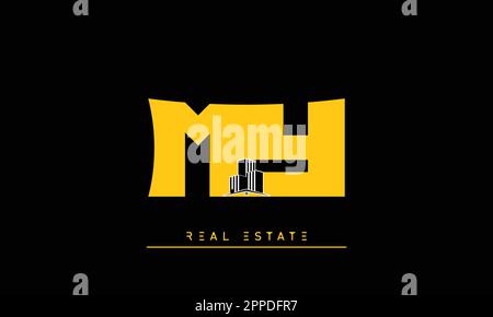 Real Estate letters Modern Creative logo MY , YM Stock Vector