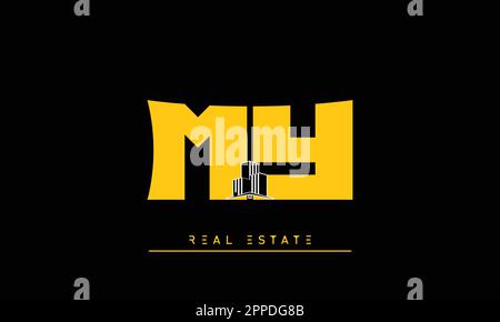 Real Estate letters Modern Creative logo MY , YM Stock Vector