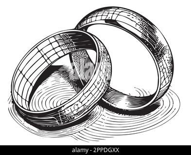 Pencil Drawing Wedding Ring Jewelry Sketch Stock Illustration 1308573037 |  Shutterstock