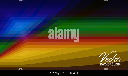 Abstract dark colorful geometric background with multicolor geometrical shapes. Vector graphic wallpaper Stock Vector