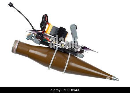 FPV drone with anti tank RPG warhead - lowcost loitering munition for ...
