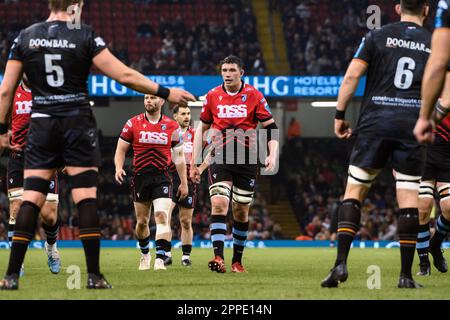 Cardiff, Wales. 22nd April 2023. Seb Davies during URC Welsh Shield Judgement Day rugby match, Ospreys v Cardiff Rugby at Principality Stadium in Cardiff, Wales. Credit: Sam Hardwick/Alamy Live News. Stock Photo