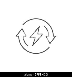 Renewable energy related vector linear icon Stock Vector Image & Art ...