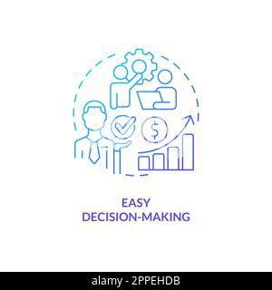 Easy decision-making blue gradient concept icon Stock Vector