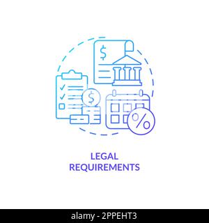 Legal requirements blue gradient concept icon Stock Vector