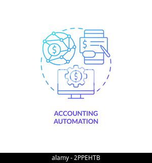 Automation blue gradient concept icon Stock Vector