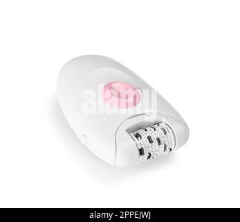 Modern epilator isolated on white. Hair removal Stock Photo