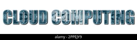 A set of words about innovation and computer technology. The word CLOUD COMPUTING with the texture of electronic circuit board. File 5 of 16 Stock Photo