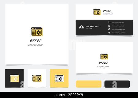 Error logo design with editable slogan. Branding book and business card template. Stock Vector