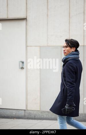 View of man walking Stock Photo