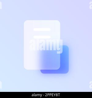 document glass morphism trendy style icon Stock Vector