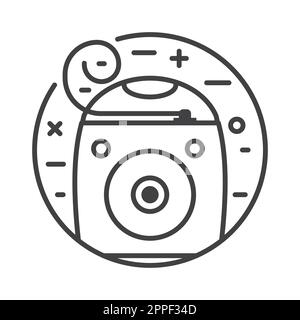 Tooth String or Dental Floss Line Art Icon Stock Vector