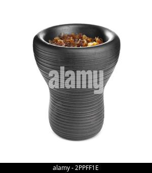 Hookah bowl with tobacco isolated on white Stock Photo