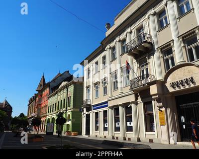 Subotica, Serbia, September 12. Subotica architecture, facades of historic buildings and landmarks. Subotica szabadka in Hungarian Art Nouveau style, Vojvodina, the former territory of Austria-Hungary Stock Photo