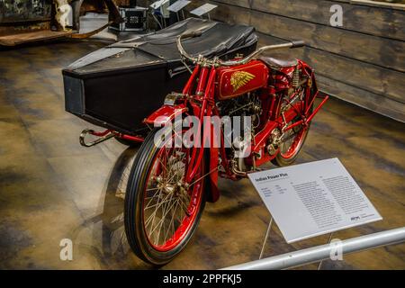 SINSHEIM, GERMANY - MAI 2022: red motorbike Indian Power Plus Stock Photo