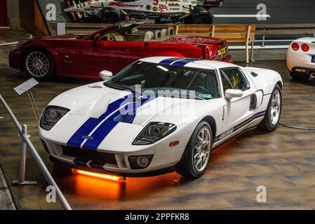 SINSHEIM, GERMANY - MAI 2022: white Ford GT racing car 2005 Stock Photo