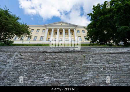 Tallinn, Estonia. July 2022.  view of the exterior facade of the Office of the Chancellor of Justice building in the city center Stock Photo