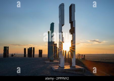 Landmark Totems, Haniel tip, Bottrop, Germany Stock Photo