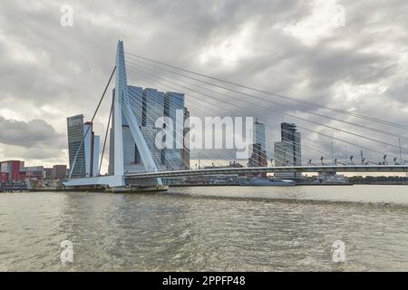 Rotterdam sightseeing near the center, boat trip Stock Photo