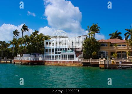 Luxurious mansion in Miami Beach, florida, U.S.A Stock Photo