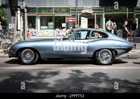 BERLIN - JUNE 18, 2022: Sports car Jaguar E-Type. Classic Days Berlin. Stock Photo