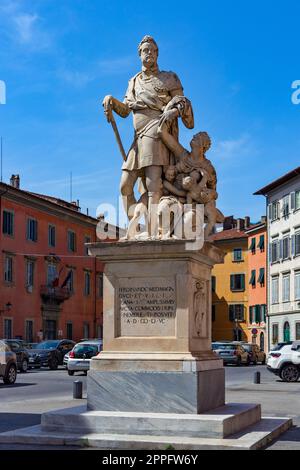 Statue of Ferdinando I de Medici, Grand Duke of Tuscany, Pisa. Stock Photo