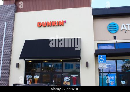 Dunkin donut store in Miami, Florida, USA Stock Photo