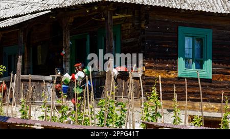 Old Farm houses in Maramures Romania Stock Photo