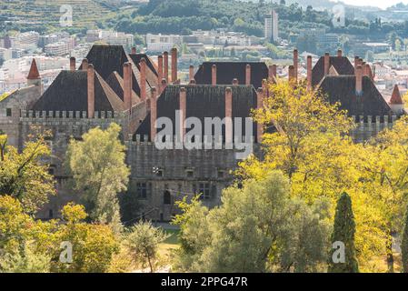 Palace of the Dukes of Braganza, a medieval estate in GuimarÃ£es, Portugal Stock Photo