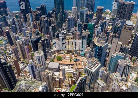 Central, Hong Kong 15 July 2020: Top view of Hong Kong city Stock Photo ...